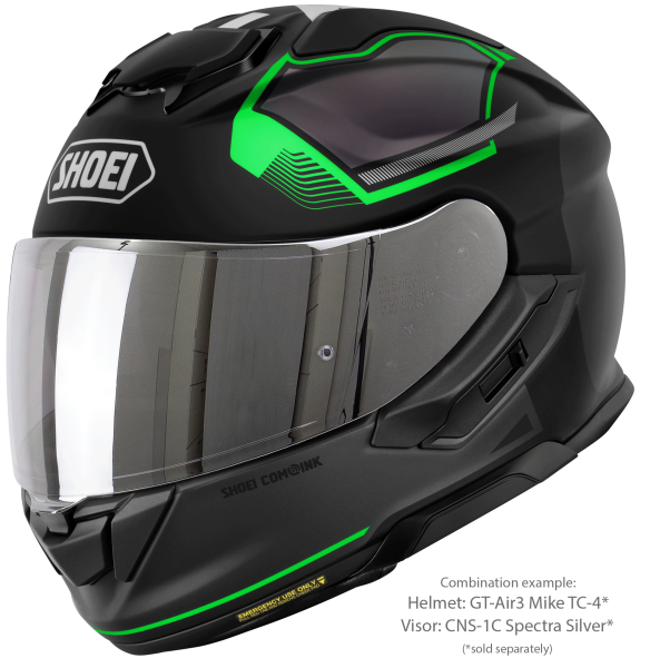 SHOEI GT-AIR3 MIKE TC-4 teljes arcú sisak, fekete/matt zöld, M-es méret, 5, nordicamoto.ro