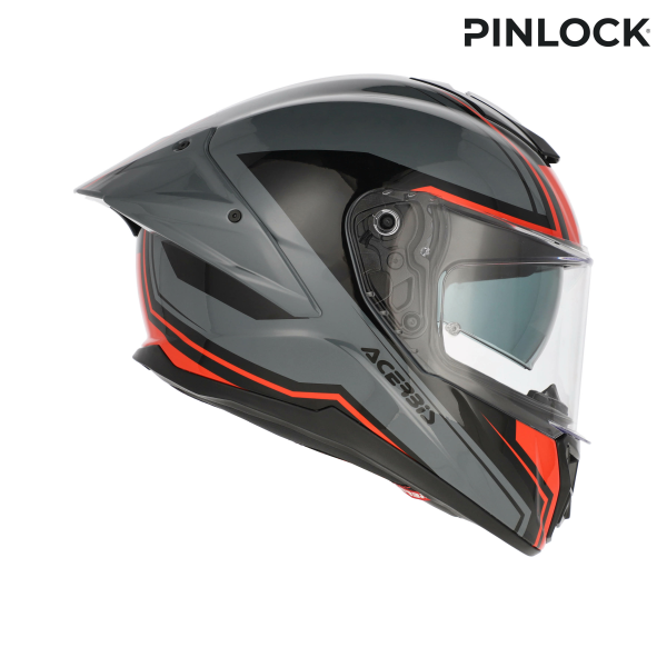 Acerbis Tarmak-X teljes arcú sisak, szürke/piros, M-es méret, 12, nordicamoto.ro