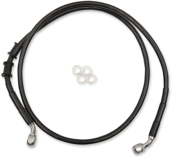 Extended Length Brake Line Black, Vinyl Coated Oversize [+203 mm (8'')], 1, nordicamoto.ro