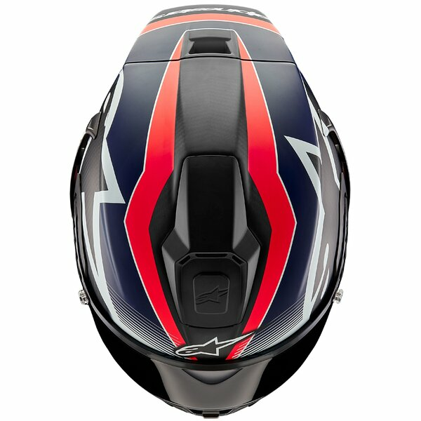 ALPINESTARS SUPERTECH R10 CARBON TEAM teljes arcú sport sisak, fekete/kék/piros, M-es méret, 7, nordicamoto.ro
