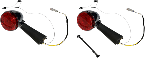 Probeam® Red Ring Turn Signal Leds Chrome, 2, nordicamoto.ro