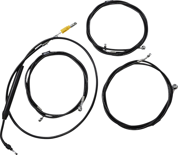 Standard Midnight Braided Handlebar Cable/brake Line Kit Black, 2, nordicamoto.ro