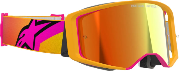 Alpinestars Supertech Corp Abs Vision sárga/rózsaszín szemüveg, EGY MÉRET, 3, nordicamoto.ro