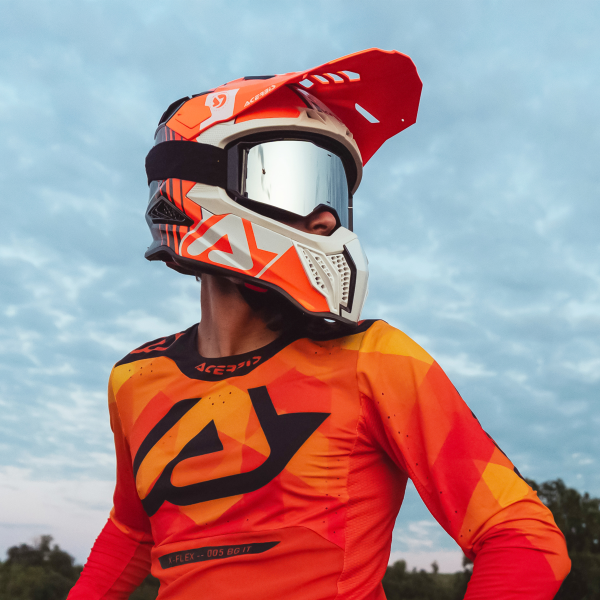 Acerbis Airstrike-c sisak, narancssárga/fehér, XXL, 17, nordicamoto.ro