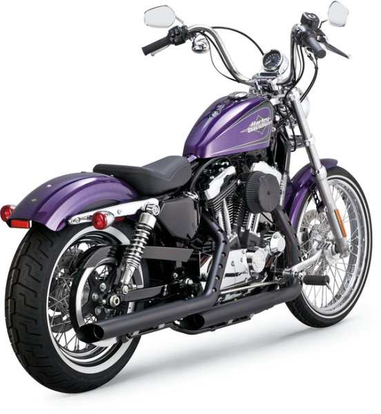 2-1/2(r) Slash-cut Slip-on Mufflers Black, 1, nordicamoto.ro