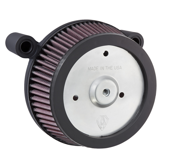 Big Sucker Air Filter Kit Accepts 8(r) Round Aftermarket Covers Only Black, 1, nordicamoto.ro
