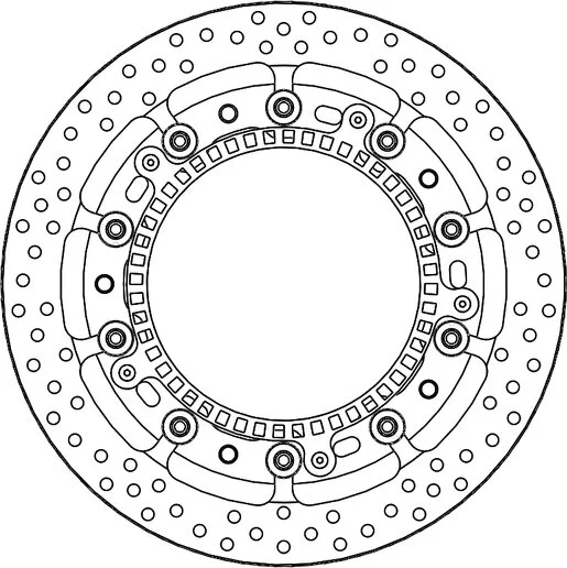 Halo sorozatú úszó rotor – fekete, ezüst, rozsdamentes acél, 1, nordicamoto.ro