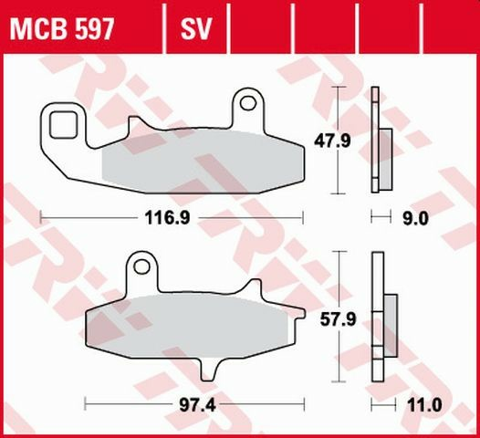 TRW szinterezett első fékbetétek SUZUKI DR 650 '90–'96/DR 750 '88–'89/DR 800 '88–'91 modellekhez, 1, nordicamoto.ro