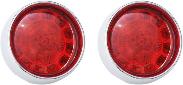 Probeam® Bullet Bezel Rear Led Turn Signal Inserts Chrome, 1, nordicamoto.ro