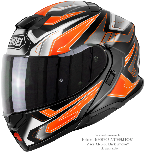 SHOEI NEOTEC3 ANTHEM TC-8 felhajtható sisak, fekete/narancssárga/fehér, XXL, 5, nordicamoto.ro
