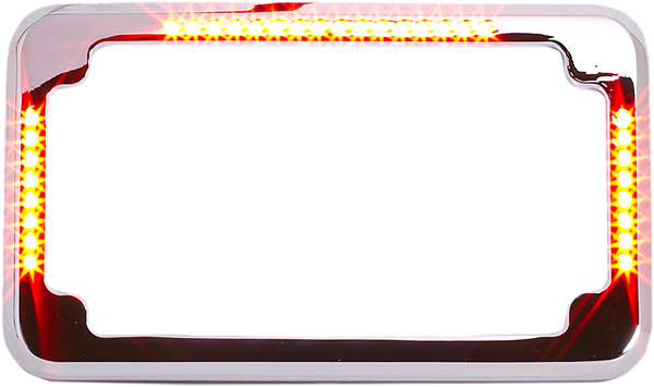 Slick Signals Flat License Plate Frame Red, 1, nordicamoto.ro