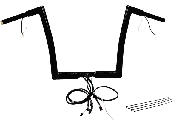 Plug & Play Ez Install 1-1/4(r) Flat Top Handlebar Kit Black, 2, nordicamoto.ro