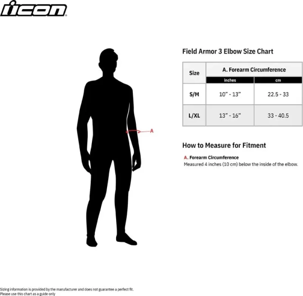 Icon Field Armor 3™ fekete könyökvédők (S/M), 2, nordicamoto.ro