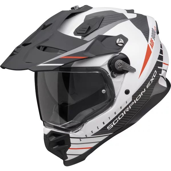 SCORPION ADF-9000 AIR FEAT M enduro/kalandmotoros sisak – fekete/ezüst/piros, 4, nordicamoto.ro