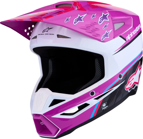 Alpinestars SM3 Falcon sisak, lila/fehér/rózsaszín, XS, 1, nordicamoto.ro