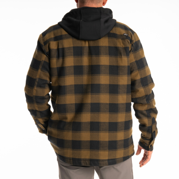 Targhee Fleece Lined Flannel Hoodie Black - Monument (Non-Current), 11, nordicamoto.ro
