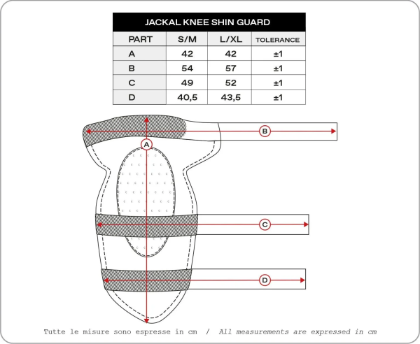 Jackal térd- és sípcsontvédők – fekete, fehér, M/ML, 2, nordicamoto.ro
