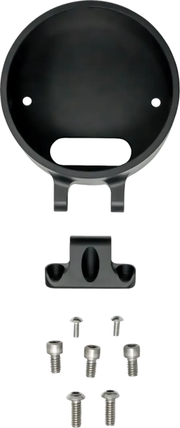 Round Gauge Bezel Kit For Ascent Pro Riser Black-Anodized, 1, nordicamoto.ro