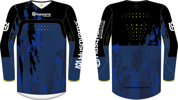 Rácsos Jersey, fekete/kék, 1, nordicamoto.ro