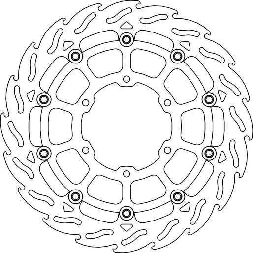 Brake Rotor Floating Flame Black Black, 1, nordicamoto.ro