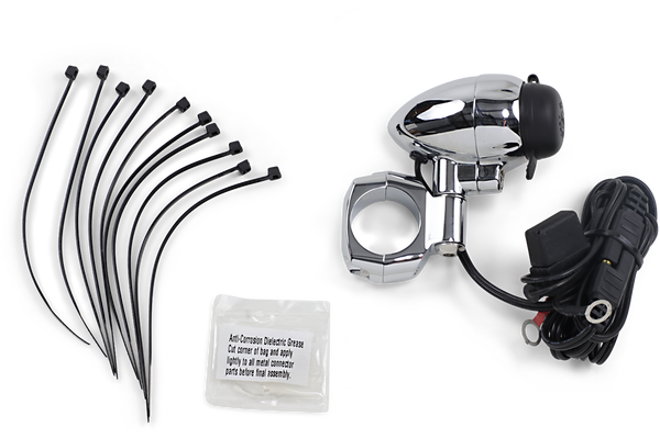 Electrical Power Point With Handlebar Mount Black, Chrome, 2, nordicamoto.ro