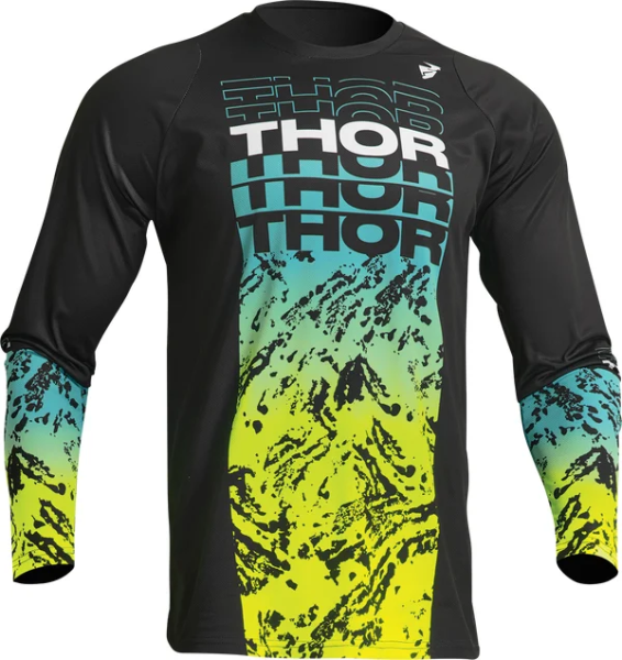 Tricou Copii Thor Sector Atlas Acid/Black/Teal XL, 3, nordicamoto.ro