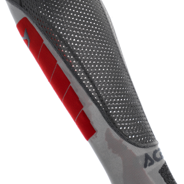 Acerbis X-LEG VENTED PRO hosszú zokni, szürke/piros, L/XL, 2, nordicamoto.ro