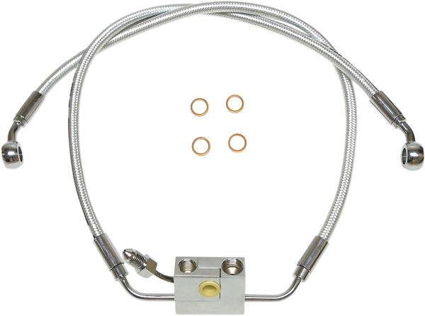 Designer Series Dot Front Lower Brake Line Kit Chrome, Sterling Chromite® Ii, 2, nordicamoto.ro
