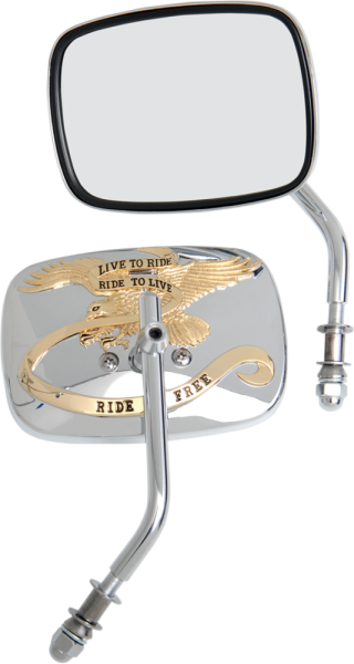 Live To Ride Custom Mirrors Gold, Chrome, 1, nordicamoto.ro