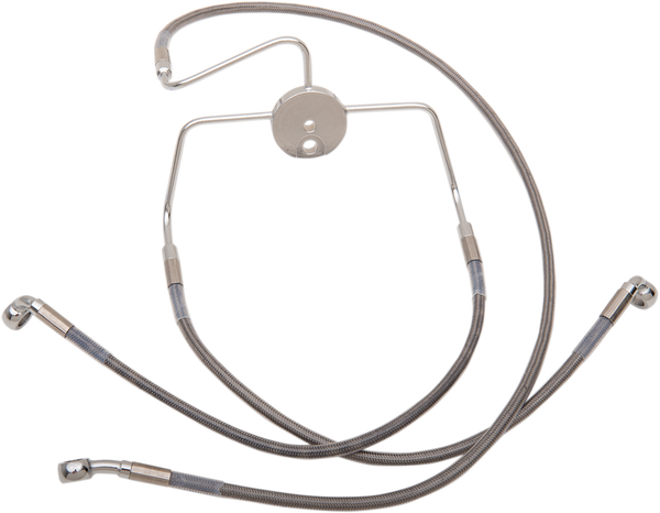 Extended Length Stainless Steel Brake Line Kit Silver, Clear-coated Oversize [+203 mm (8'')], 1, nordicamoto.ro