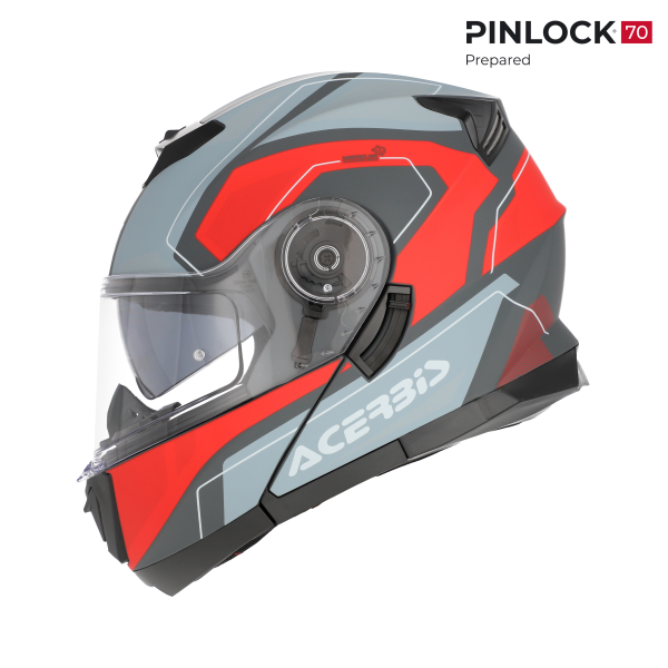Acerbis Serel 22.06 sisak, szürke/piros, 13, nordicamoto.ro