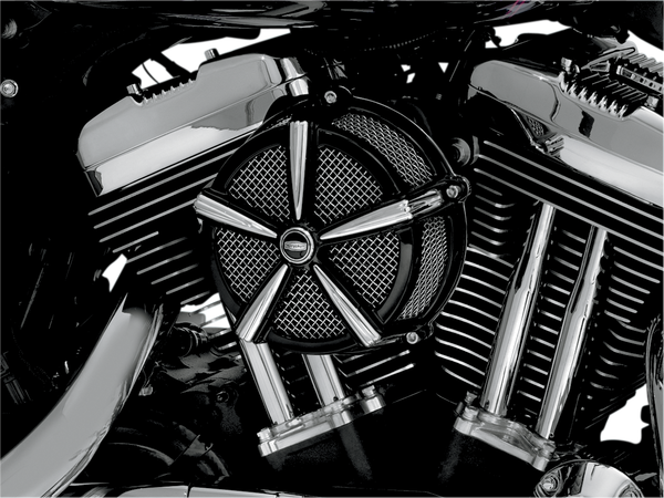 Hi-five Mach 2 Air Cleaner Black, Chrome, 1, nordicamoto.ro