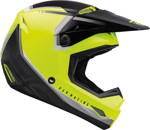 Casca Moto Fly ECE Kinetic Vision bukósisak – fluoreszkáló sárga/fekete, L-es méret, 1, nordicamoto.ro