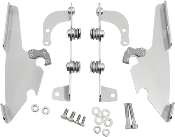 Fats/slim Windshield Trigger-lock Complete Mount Kit Polished, 1, nordicamoto.ro