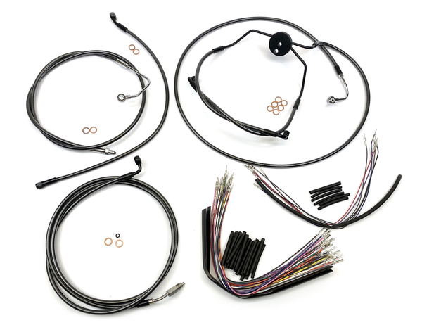 Black Pearl Designer Handlebar Installation Kit Black, 2, nordicamoto.ro