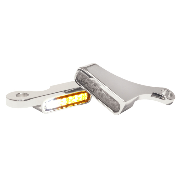 Led Handlebar Turn Signals Natural, Chrome, 1, nordicamoto.ro