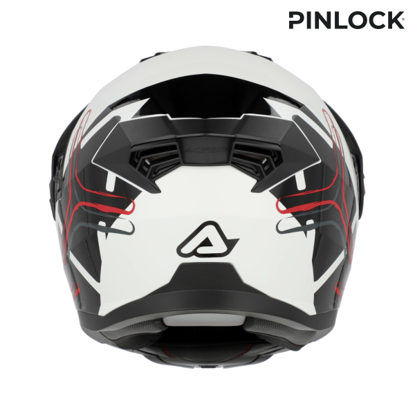 Acerbis Rider Graphic felhajtható sisak, fehér/fekete, L-es méret, 7, nordicamoto.ro