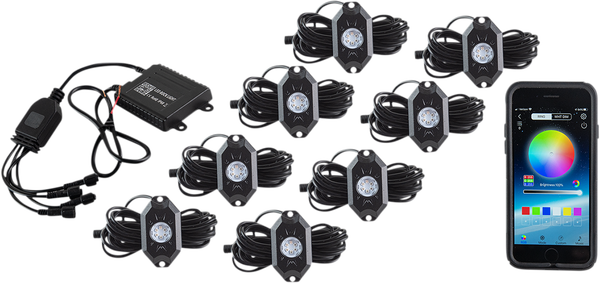 MOOSE RACING Led Rock Light Kit Black, 1, nordicamoto.ro