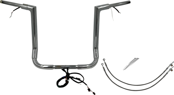 Plug & Play Ez Install 1-1/2(r) Flat Top Handlebar Kit Silver, 2, nordicamoto.ro