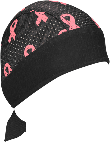 Headwrap Vented Sport Flydanna® Pink Ribbon One Size Black, Pink, 1, nordicamoto.ro