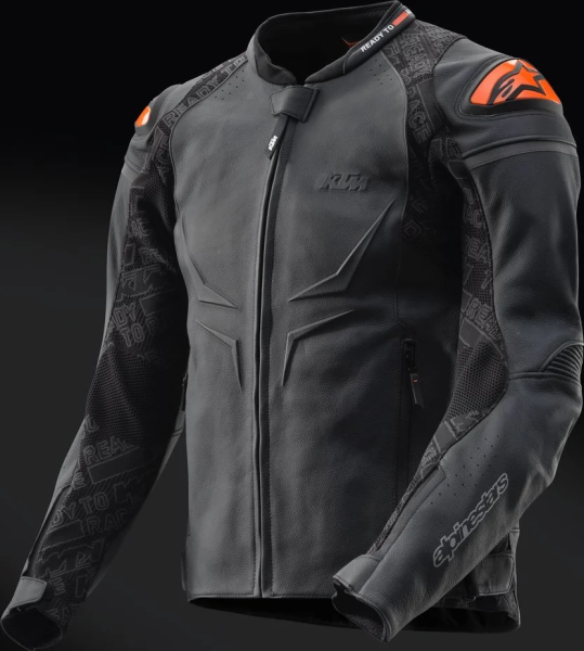 KTM HELICAL fekete bőrdzseki, 54-es méret, 2, nordicamoto.ro
