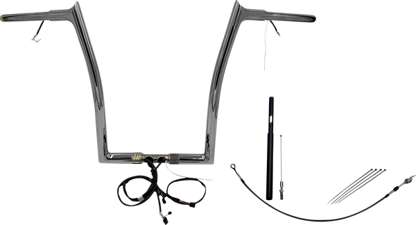 Plug & Play Ez Install 1-1/4(r) Pointed Top Handlebar Kit Silver, 2, nordicamoto.ro