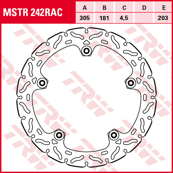 Brake Rotor With Rivets Silver, Stainless Steel, 1, nordicamoto.ro