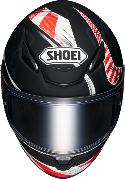 SHOEI NXR2 KNEE DOWN TC-5 teljes arcú sisak, fekete/piros/matt fehér, S-es méret, 7, nordicamoto.ro