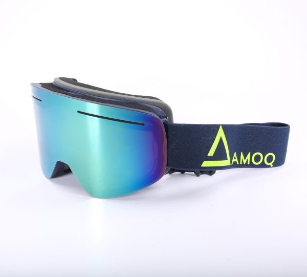 AMOQ Vision Snow Goggles Navy-Gold - Gold Mirror, 1, nordicamoto.ro