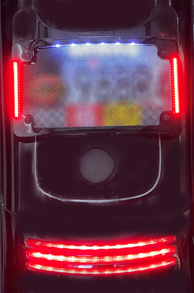 Plug & Play Led Radius License Plate Frame Black, 4, nordicamoto.ro