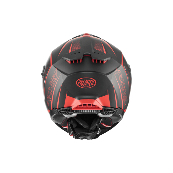 Casca Premier Typhoon FR 92 BM sisak, fekete/piros, 2XL, 3, nordicamoto.ro