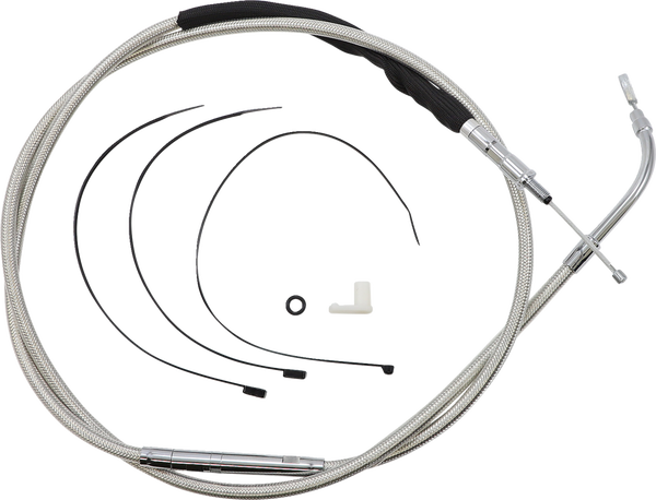 High-efficiency Polished Stainless Clutch Cable Silver, 2, nordicamoto.ro