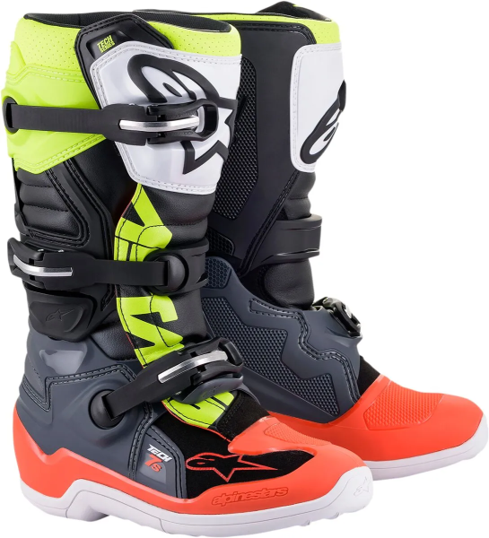 Alpinestars Tech 7S gyermekcsizma, fekete/narancssárga/sárga, 40,5, 1, nordicamoto.ro