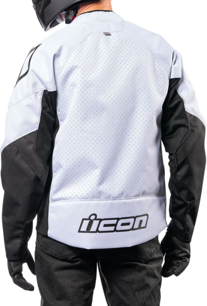 Icon Hooligan™ CE fehér textildzseki, 3XL, 10, nordicamoto.ro